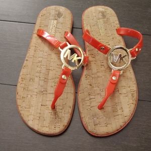 COPY - Michael Kors coral flip-flops